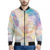 Bright Holographic Print Bomber Jacket