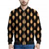 Buddha Pattern Print Bomber Jacket