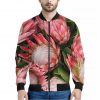 Bunches of Proteas Print Bomber Jacket