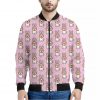 Bunny Corgi Pattern Print Bomber Jacket