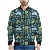 Camping Equipment Pattern Print Bomber Jacket