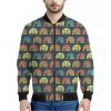 Camping Van Pattern Print Bomber Jacket
