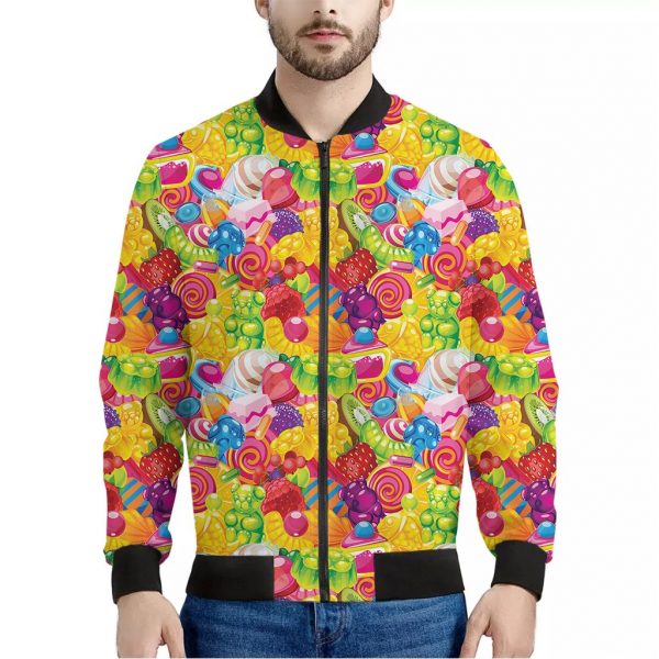 Candy And Jelly Pattern Print Bomber Jacket