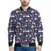 Carrot And Rabbit Pattern Print Bomber Jacket