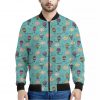 Cartoon Air Balloon Pattern Print Bomber Jacket