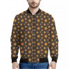 Cartoon Star Pattern Print Bomber Jacket