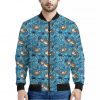 Cartoon Tiger Pattern Print Bomber Jacket
