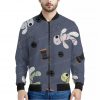 Cartoon Voodoo Doll Print Bomber Jacket