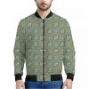 Cartoon Zombie Pattern Print Bomber Jacket