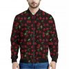 Cherry Fruit Pattern Print Bomber Jacket