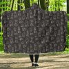 Chess Print Pattern Hooded Blanket Cloak Blanket