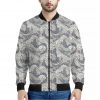 Chinese Sea Dragon Pattern Print Bomber Jacket
