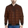 Chocolate Print Bomber Jacket