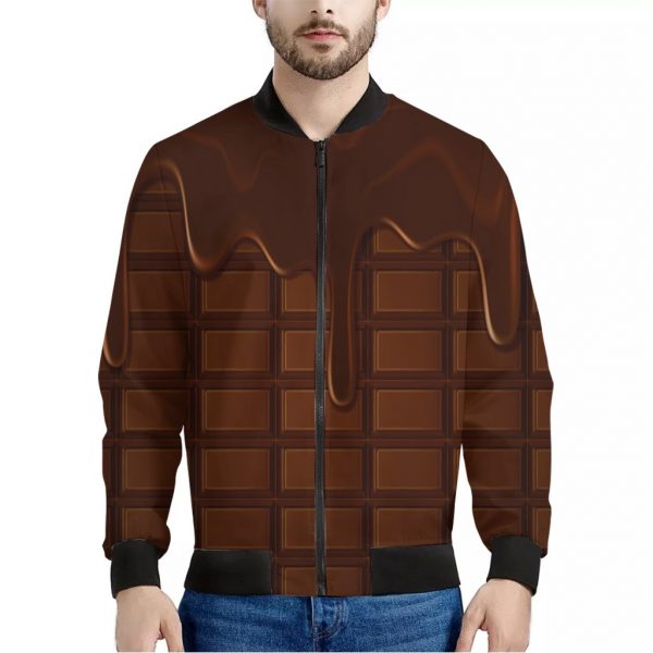 Chocolate Print Bomber Jacket
