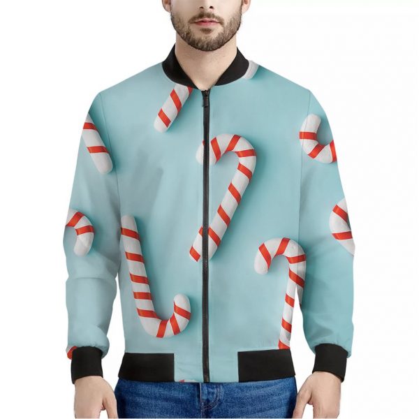 Christmas Candy Candies Pattern Print Bomber Jacket