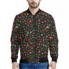 Christmas Decorations Pattern Print Bomber Jacket