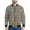 Christmas Fox Pattern Print Bomber Jacket