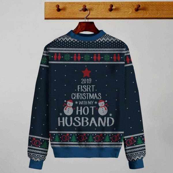 Christmas Hot Husband Knitting Pattern 3D Print Ugly Christmas Sweatshirt