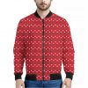 Christmas Polka Dot Pattern Print Bomber Jacket