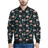 Christmas Sleeping Sloths Pattern Print Bomber Jacket