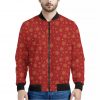 Christmas Snowflakes And Stars Print Bomber Jacket