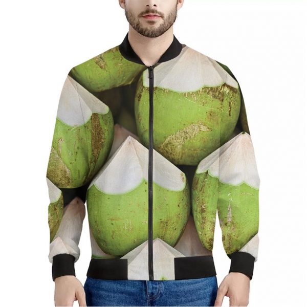 Coconut 3D Print Bomber Jacket