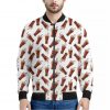 Cola Pattern Print Bomber Jacket