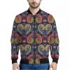 Colorful Boho Paisley Pattern Print Bomber Jacket