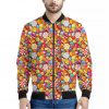 Colorful Candy Pattern Print Bomber Jacket