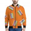 Colorful Gummy Print Bomber Jacket