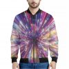 Colorful Hyperspace Print Bomber Jacket