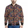 Colorful Indian Paisley Pattern Print Bomber Jacket