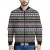 Colorful Leopard Navajo Tribal Print Bomber Jacket