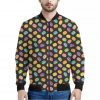 Colorful Macaron Pattern Print Bomber Jacket