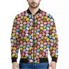 Colorful Macarons Pattern Print Bomber Jacket
