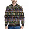 Colorful Native Navajo Tribal Print Bomber Jacket