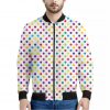 Colorful Polka Dot Pattern Print Bomber Jacket