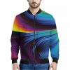 Colorful Psychedelic Print Bomber Jacket