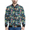 Colorful Sushi Pattern Print Bomber Jacket