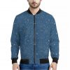 Cosmic Constellation Pattern Print Bomber Jacket