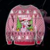 Cowardly Dog 3D Knitting Pattern 3D Print Ugly Christmas Sweatshirt
