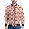 Cute Apple Pattern Print Bomber Jacket