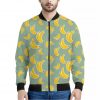 Cute Banana Pattern Print Bomber Jacket