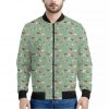 Cute Beagle Puppy Pattern Print Bomber Jacket