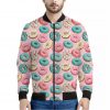 Cute Donut Pattern Print Bomber Jacket