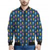 Cute Jellyfish Pattern Print Bomber Jacket