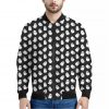 Cute Little Ghost Pattern Print Bomber Jacket