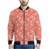 Cute Mushroom Pattern Print Bomber Jacket