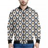 Cute Penguin Face Pattern Print Bomber Jacket