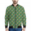 Cute Saint Patrick's Day Pattern Print Bomber Jacket